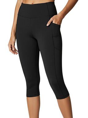 Zyia Active Black Pocket Crop Leggings Women's Size 4